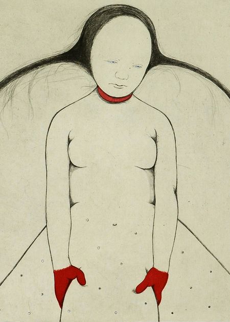 Værket "Vesper" fra udstillingen Japanske streger v. Kumi Machida (2017)