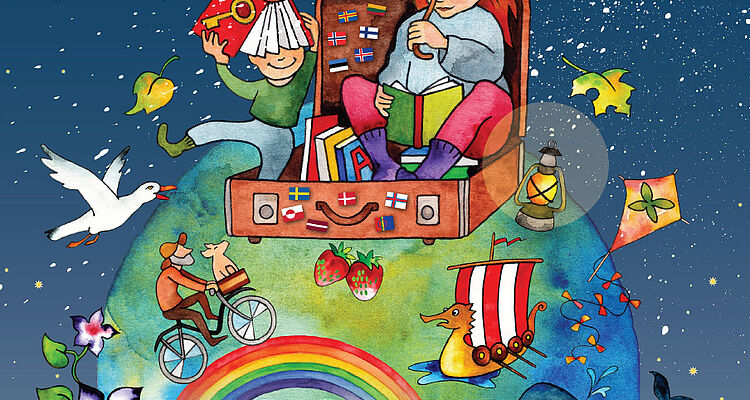 Illustration af en pige der læser